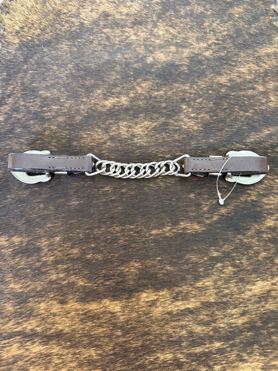 Western Show Curb Chain Silver Buckles Keepers Tips      B1309
