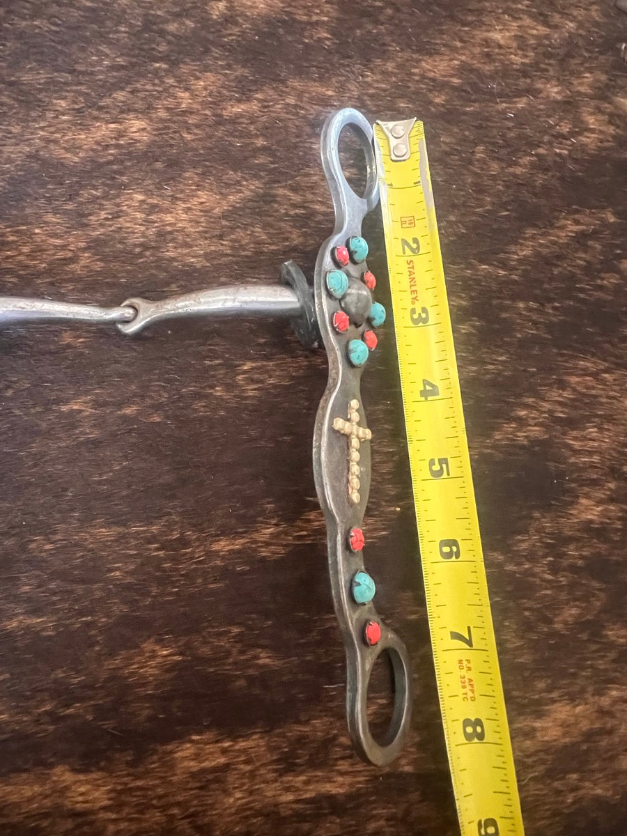 Southwest Collection Grey Steel Cross Snaffle Bit     B1143