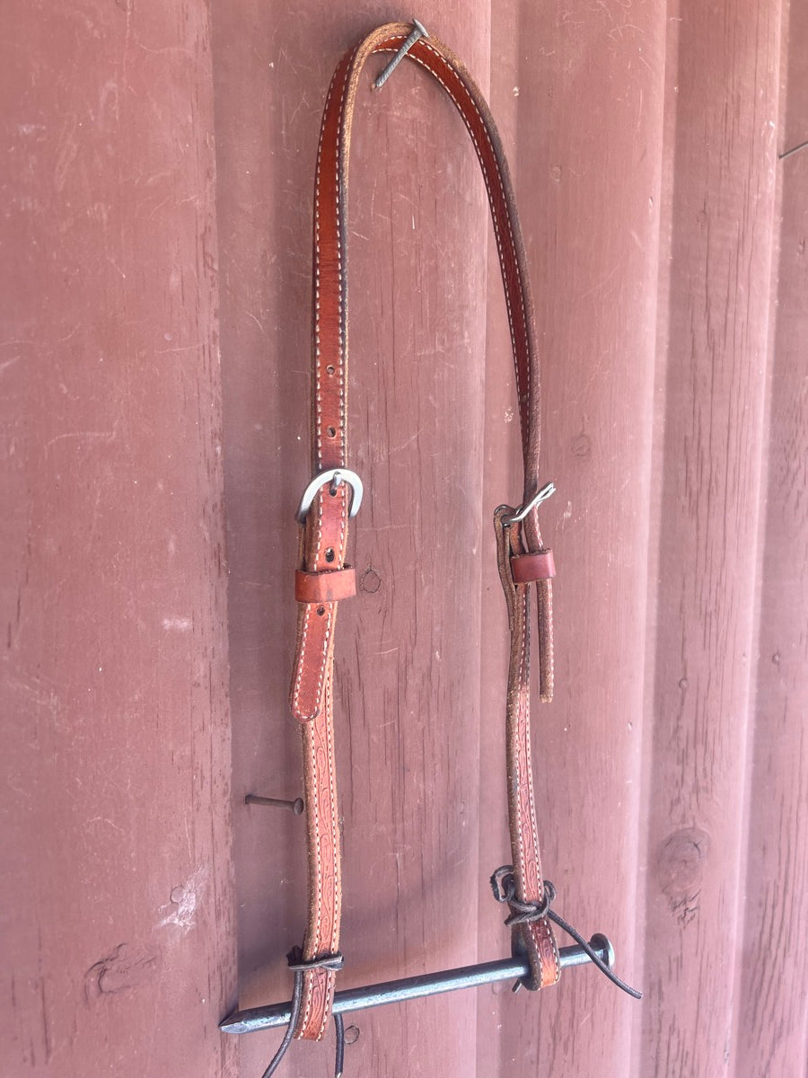 No Ear Leather Headstall     HS1124