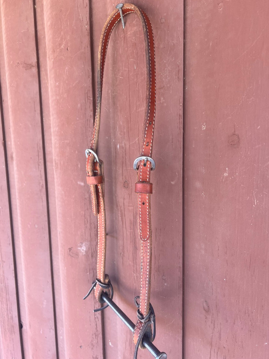 No Ear Leather Headstall     HS1124