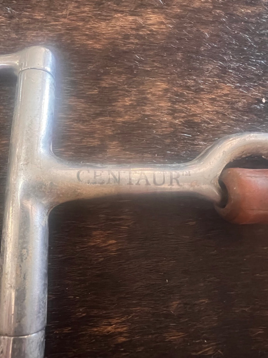Centaur D Ring Snaffle Low Port and Copper Roller Horse Bit     B1149