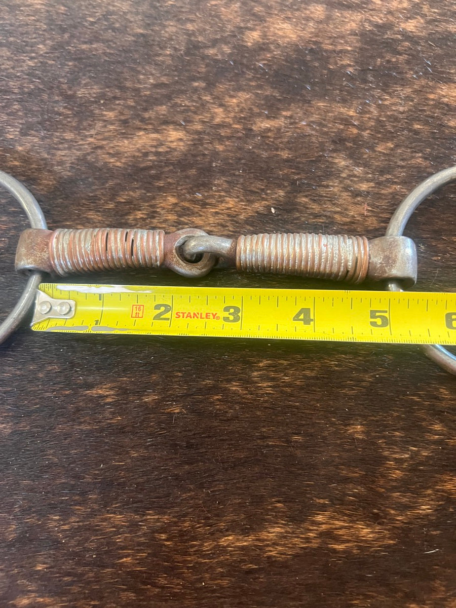 O Ring Snaffle Horse Bit with Twisted Copper Wire Mouth     B1151