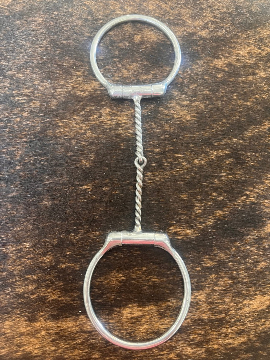 D Ring Twisted Wire Snaffle Bit     B1152