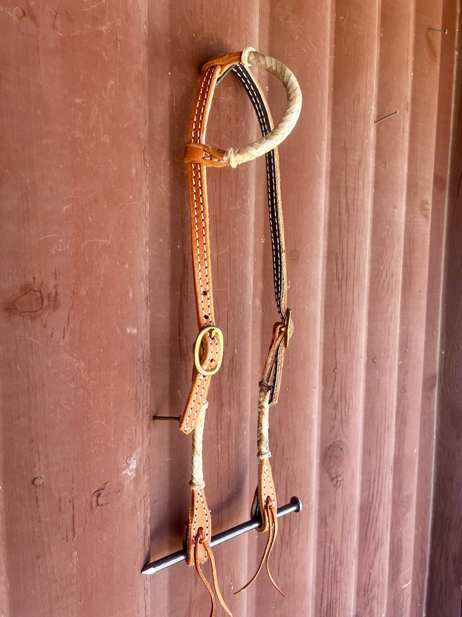 NEW Rawhide Natural Oil Western Horse Headstall     HS1128