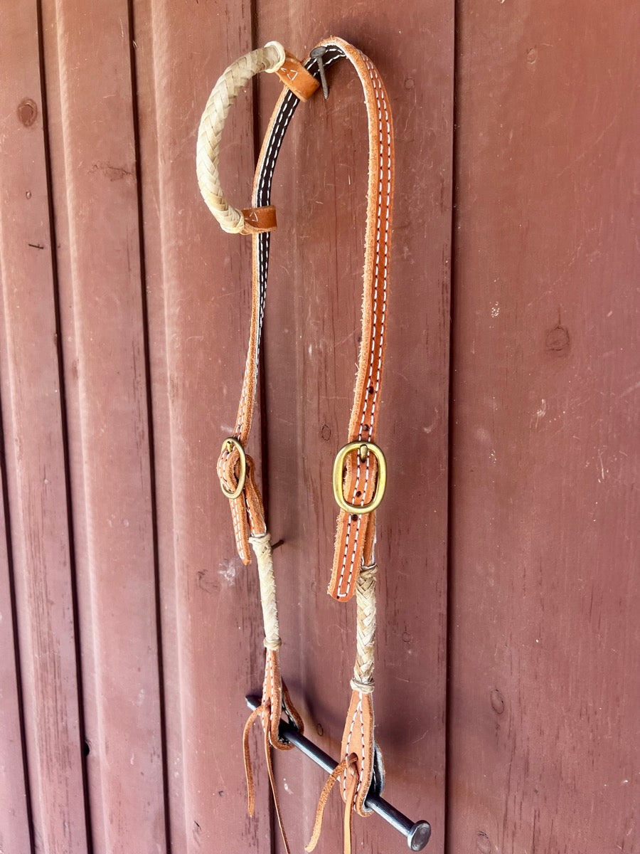 NEW Rawhide Natural Oil Western Horse Headstall     HS1128