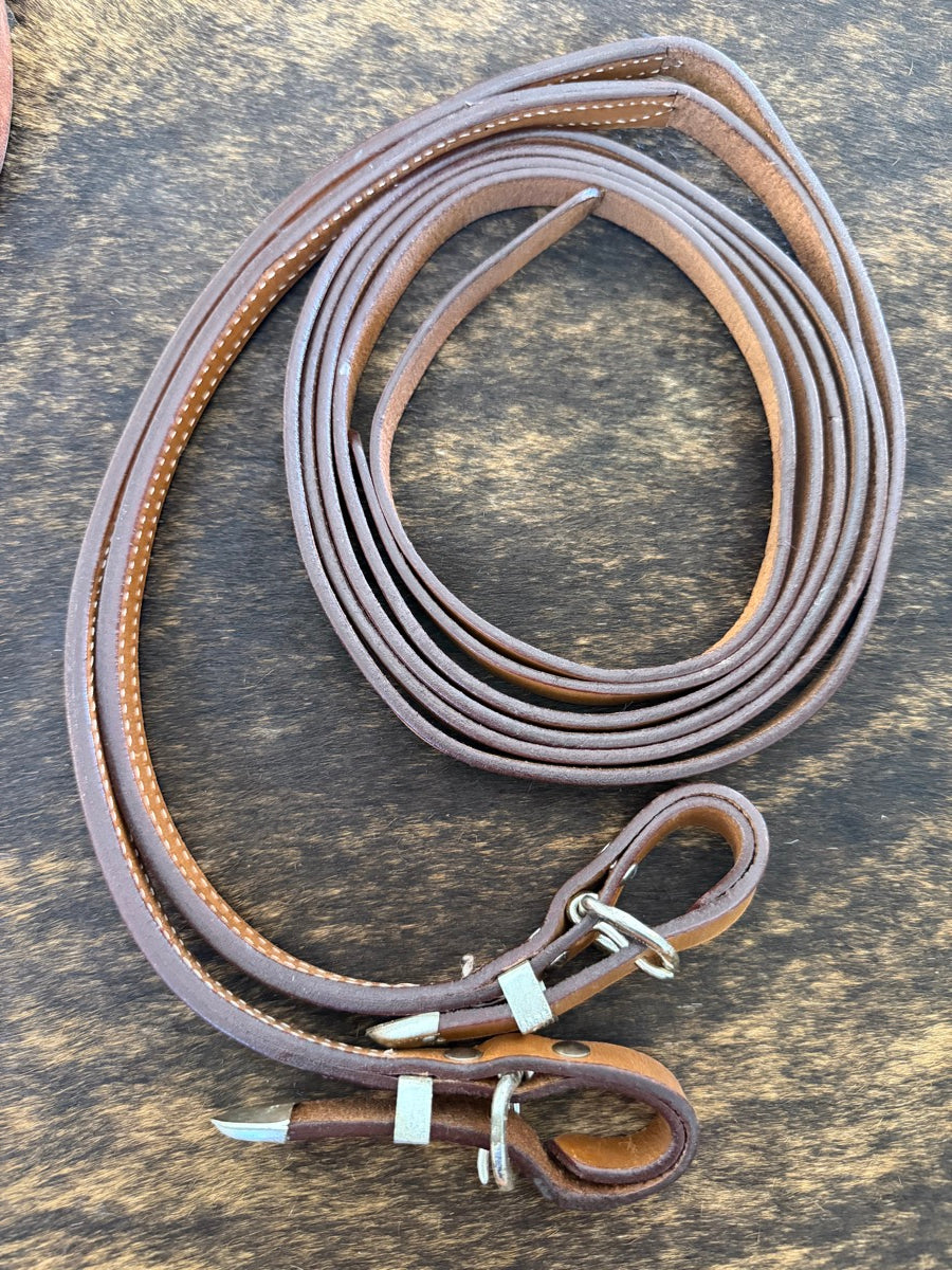 Tough1 Single Ear Headstall With Silver Accents And Matching Reins    HS1226