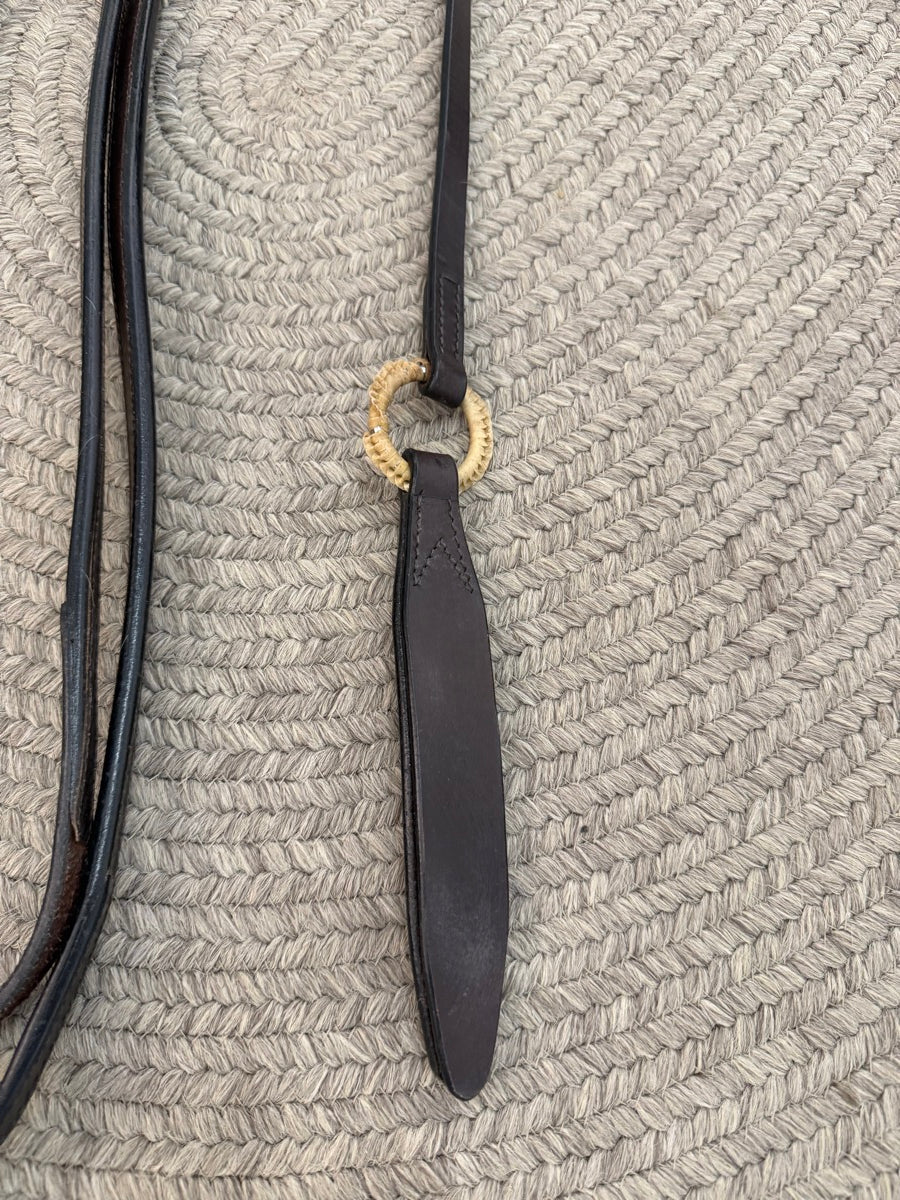 Leather Romal Reins with Popper      RN1208