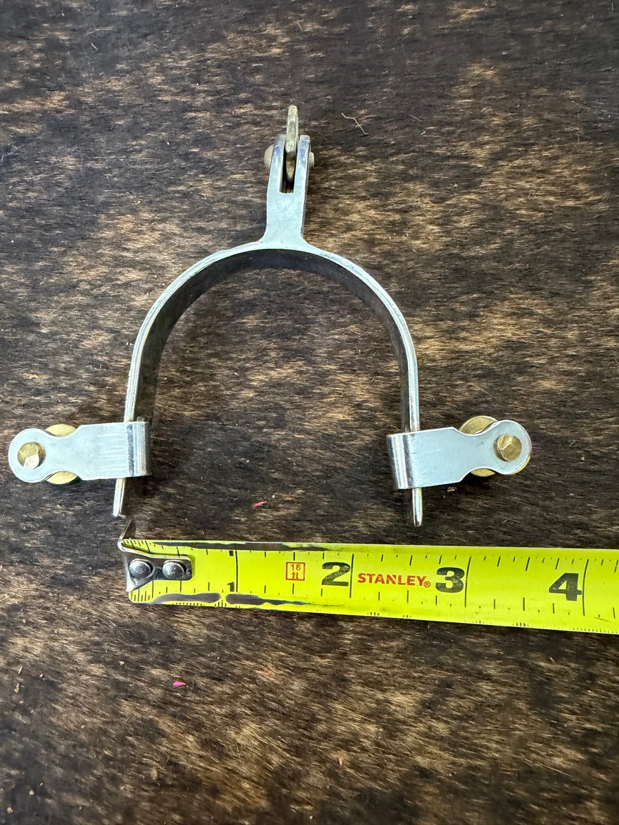 Youth Chrome Steel Engraved Spurs    SPR1142