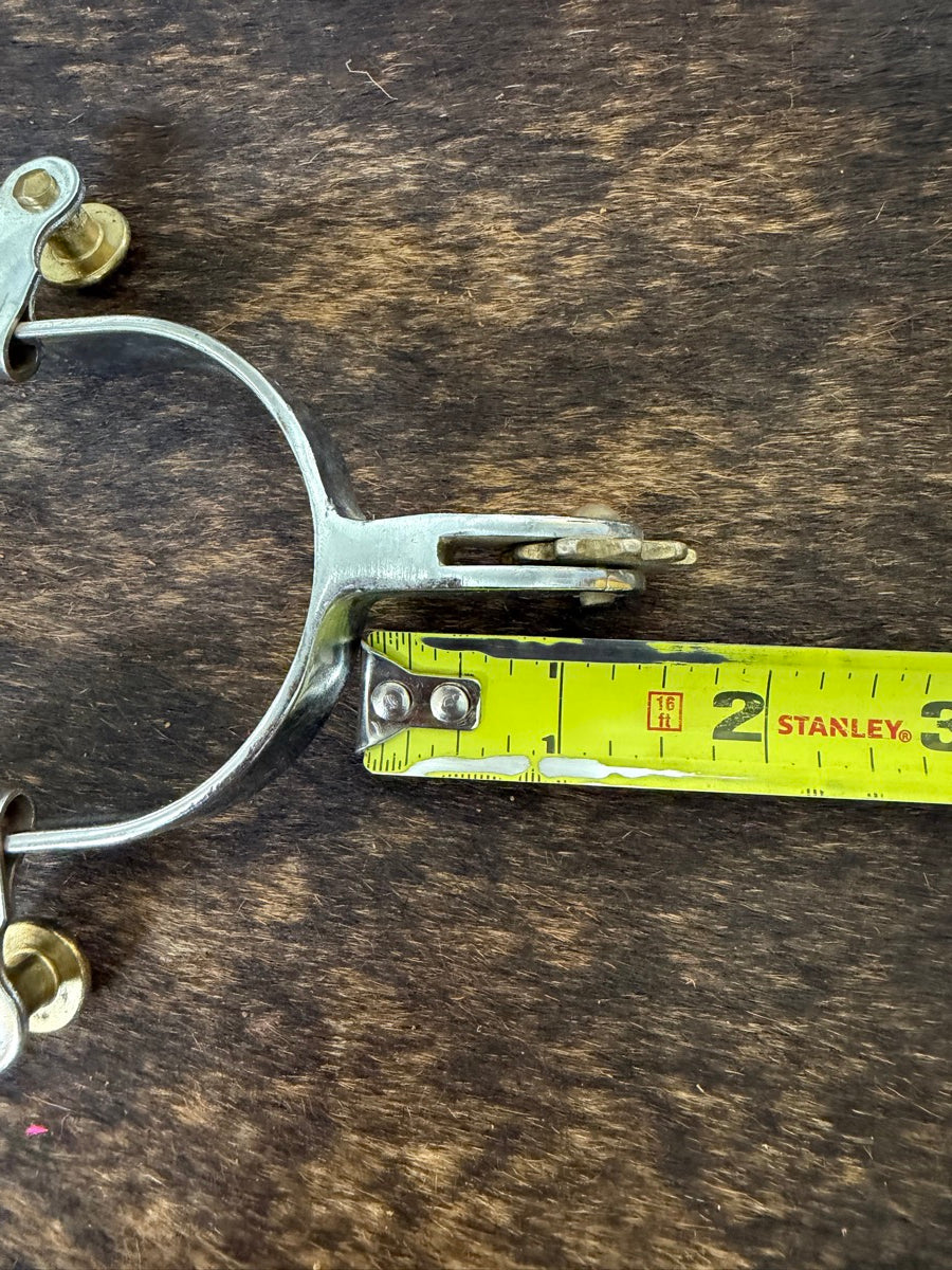 Youth Chrome Steel Engraved Spurs    SPR1142