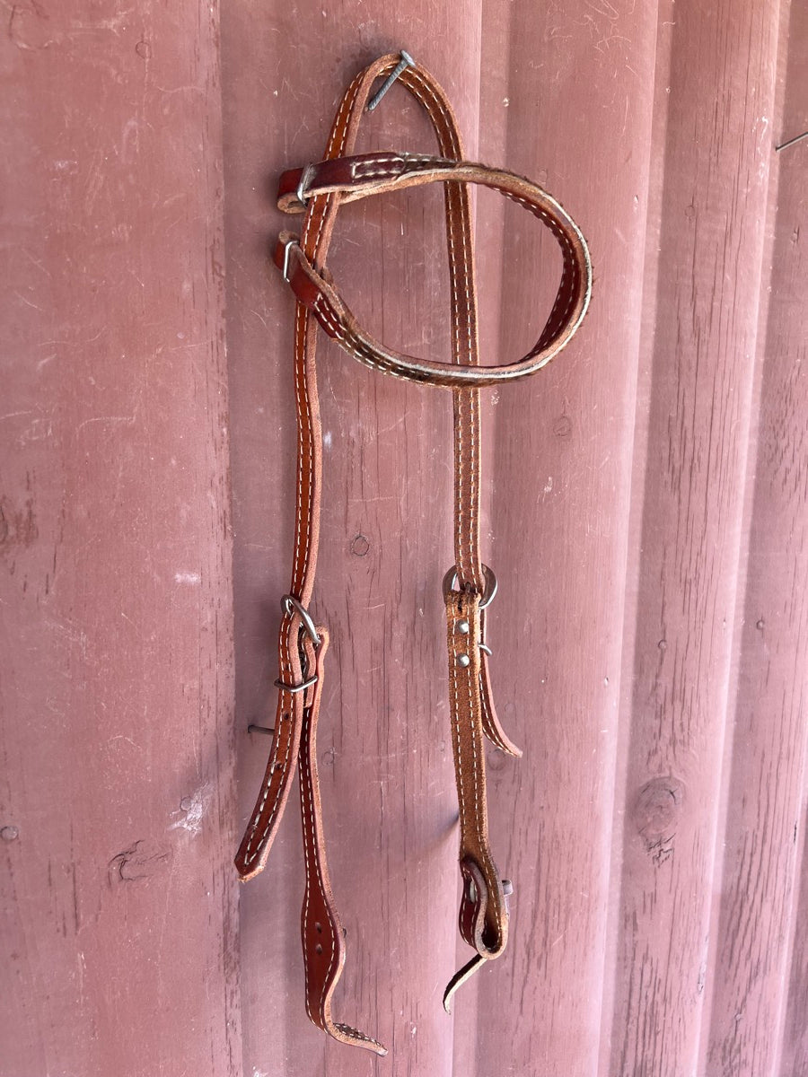 Browband Leather Headstall Hair on Hide on Ear       HS1129