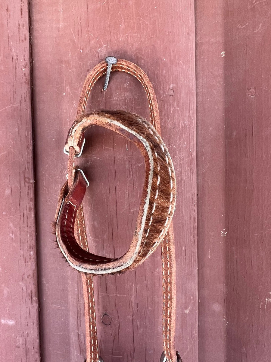 Browband Leather Headstall Hair on Hide on Ear       HS1129