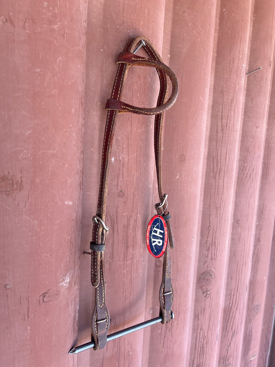 Martha Josey Train To Win One Ear Leather Western Horse Headstall Quick Change Cheeks     HS1130