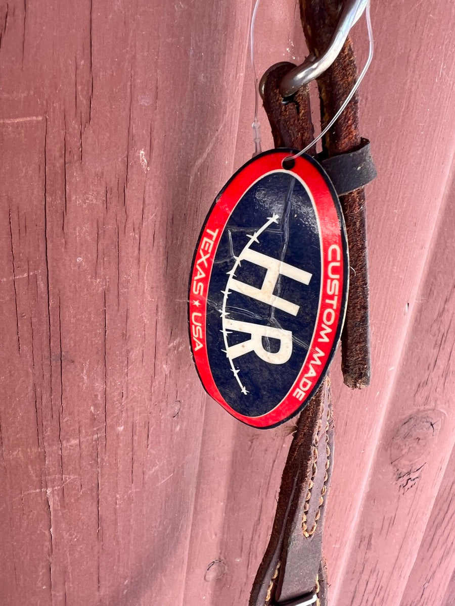 Martha Josey Train To Win One Ear Leather Western Horse Headstall Quick Change Cheeks     HS1130