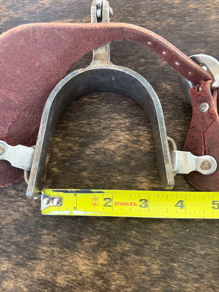 Mens Wide Band Cowboy Spurs with Leather Spur Straps    SPR1145