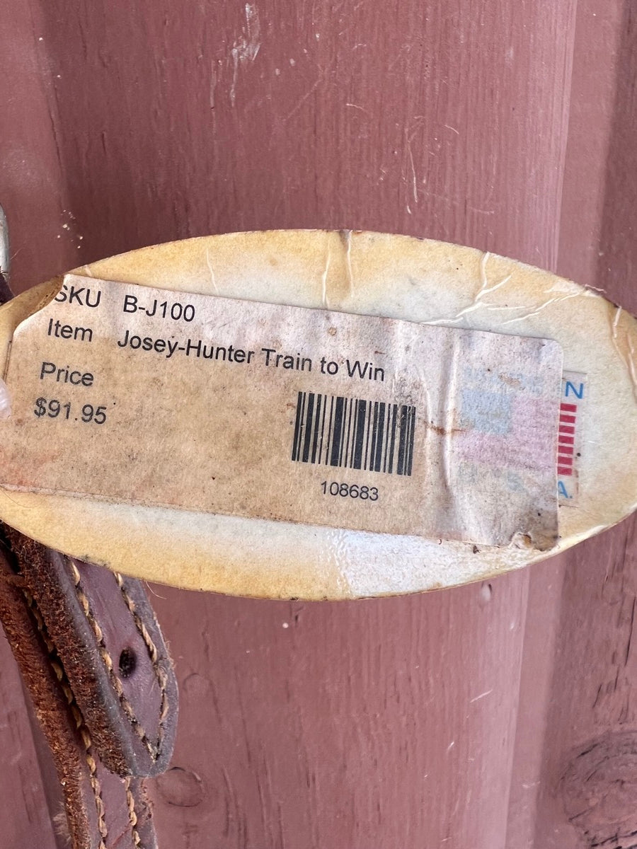 Martha Josey Train To Win One Ear Leather Western Horse Headstall Quick Change Cheeks     HS1130