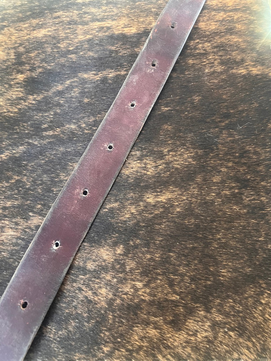Leather 6.5 ft Latigo Tie Strap with Holes       LT1112