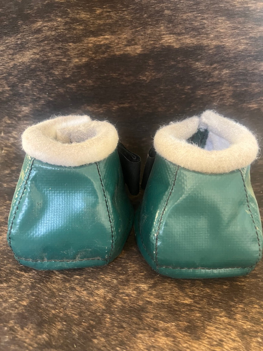 Bar F Workhorse No Turn Over Reach Bell Boots  - Green - Size Medium    HBT1121