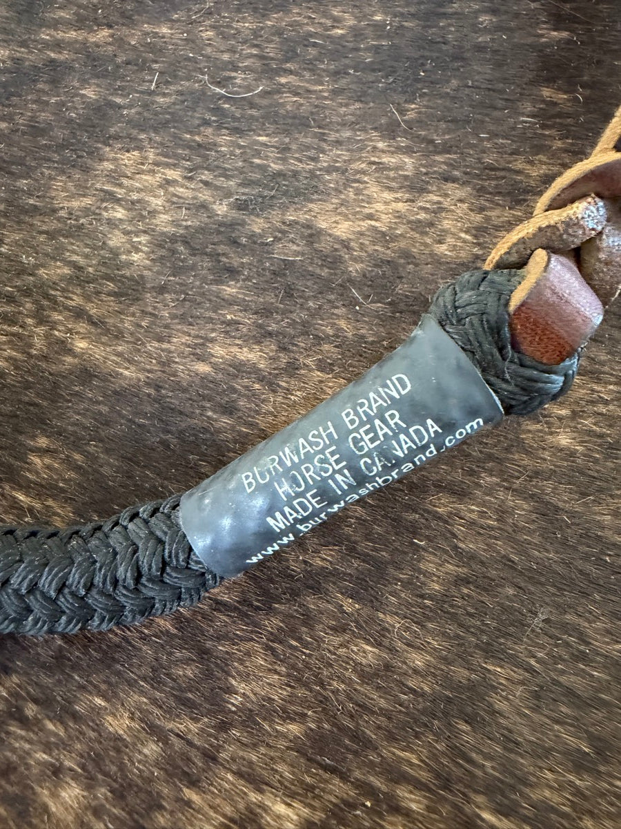 14 ft. Black Burwash Brand Lead Rope with Quick Release Shackle Snap with Swivel Snap      LRP1128