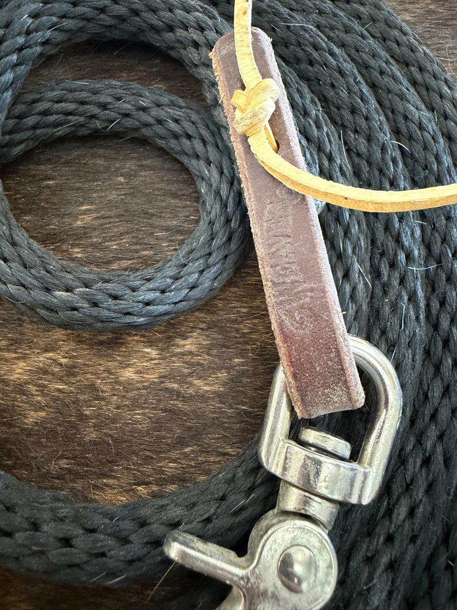 8 ft. Black Weaver Equine Poly Roper Reins      RN1217