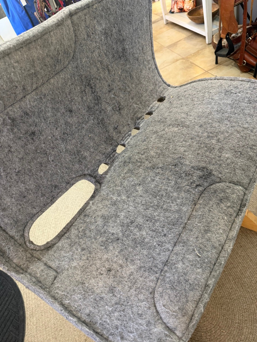 32" x 1" Gray Teskeys Felt Saddle Pad with Vented Spine    SP1162