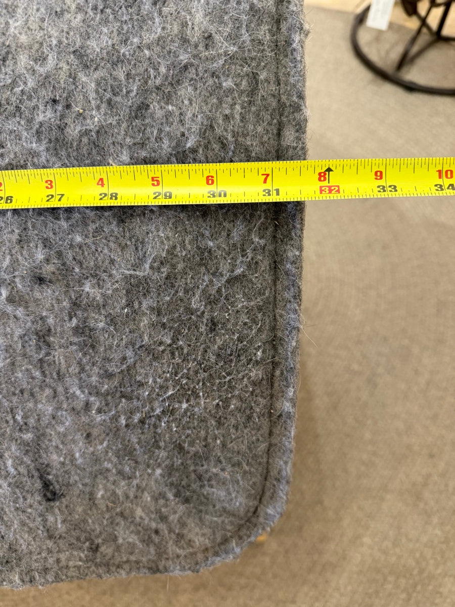 32" x 1" Gray Teskeys Felt Saddle Pad with Vented Spine    SP1162
