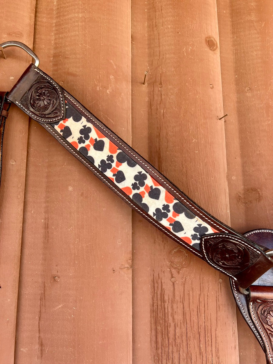 Hot Headstalls Gambler Leather Western Tack Set Breast Collar and Headstall   BCL1119