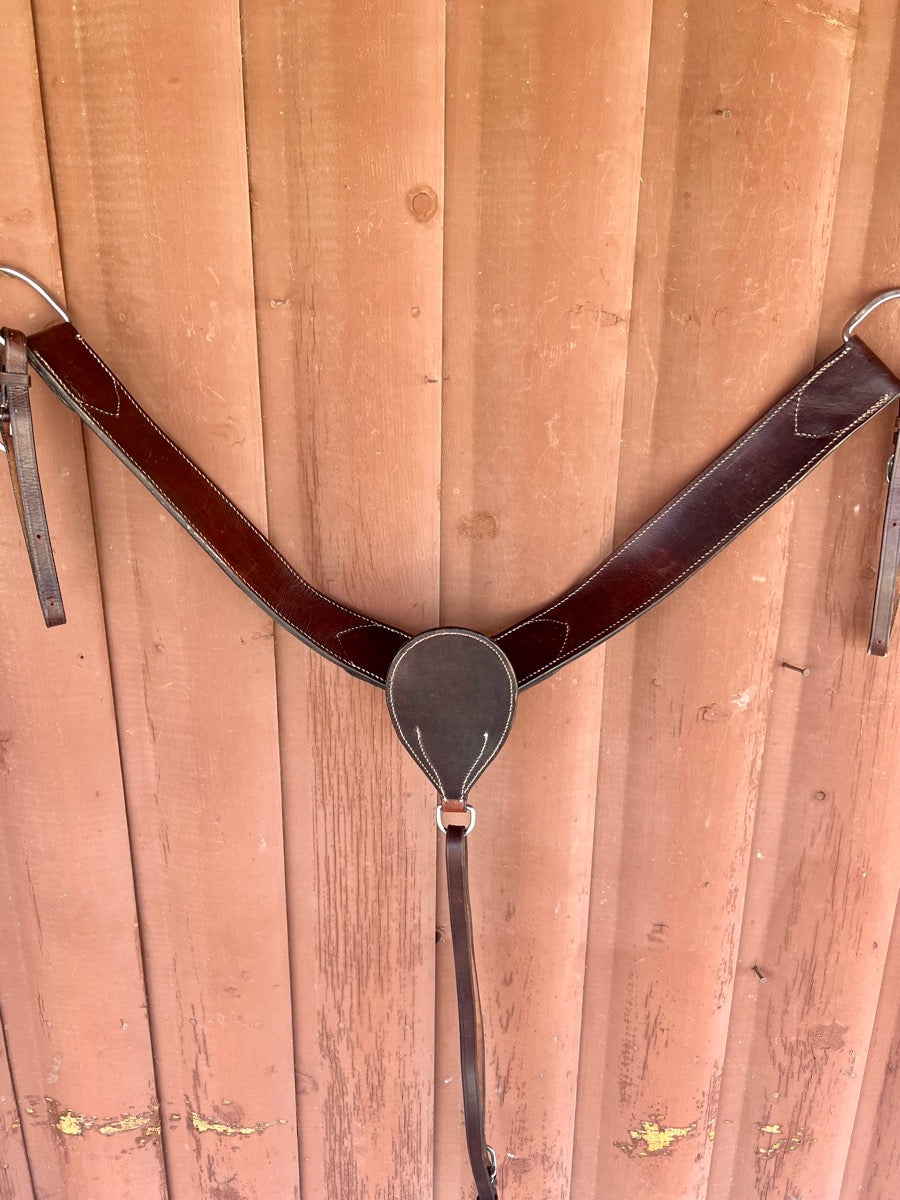 Hot Headstalls Gambler Leather Western Tack Set Breast Collar and Headstall   BCL1119
