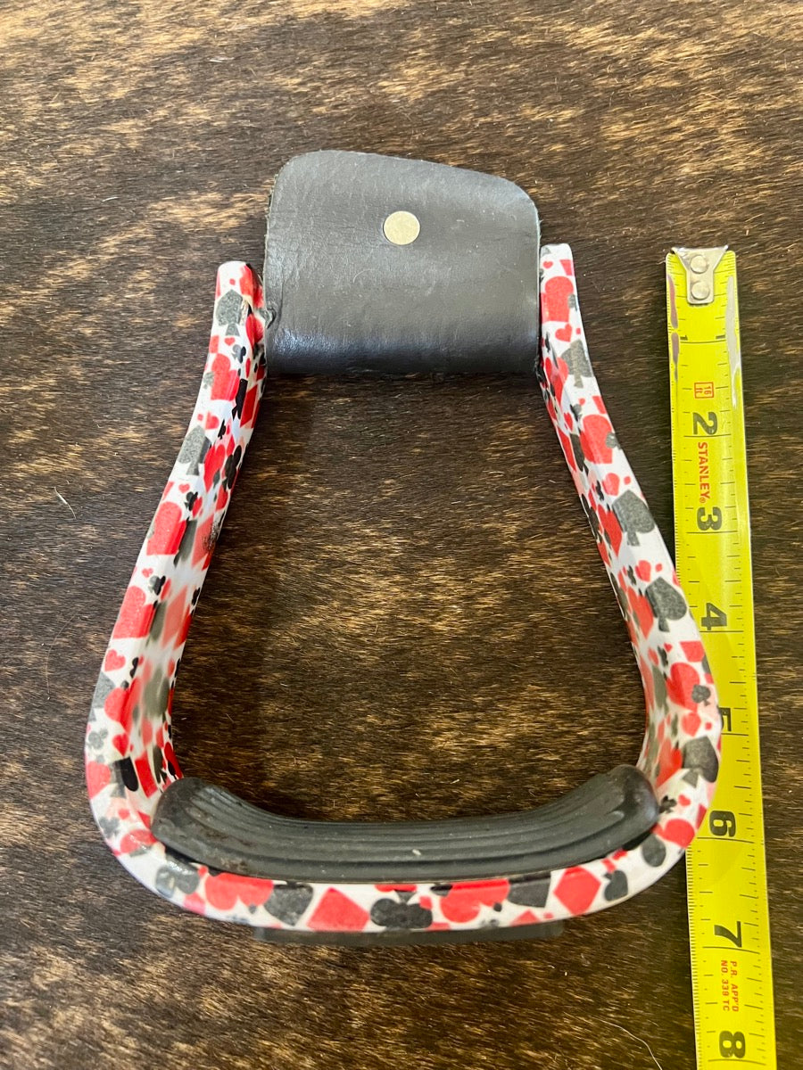 Hot Headstalls Gambler Patterned Western Horse Stirrups     STR1111