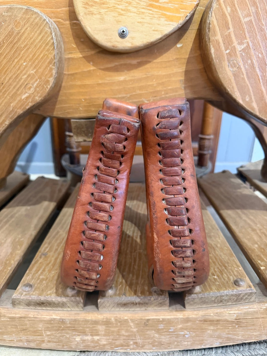 Leather Covered Bell Stirrups 3" Neck      STR1128