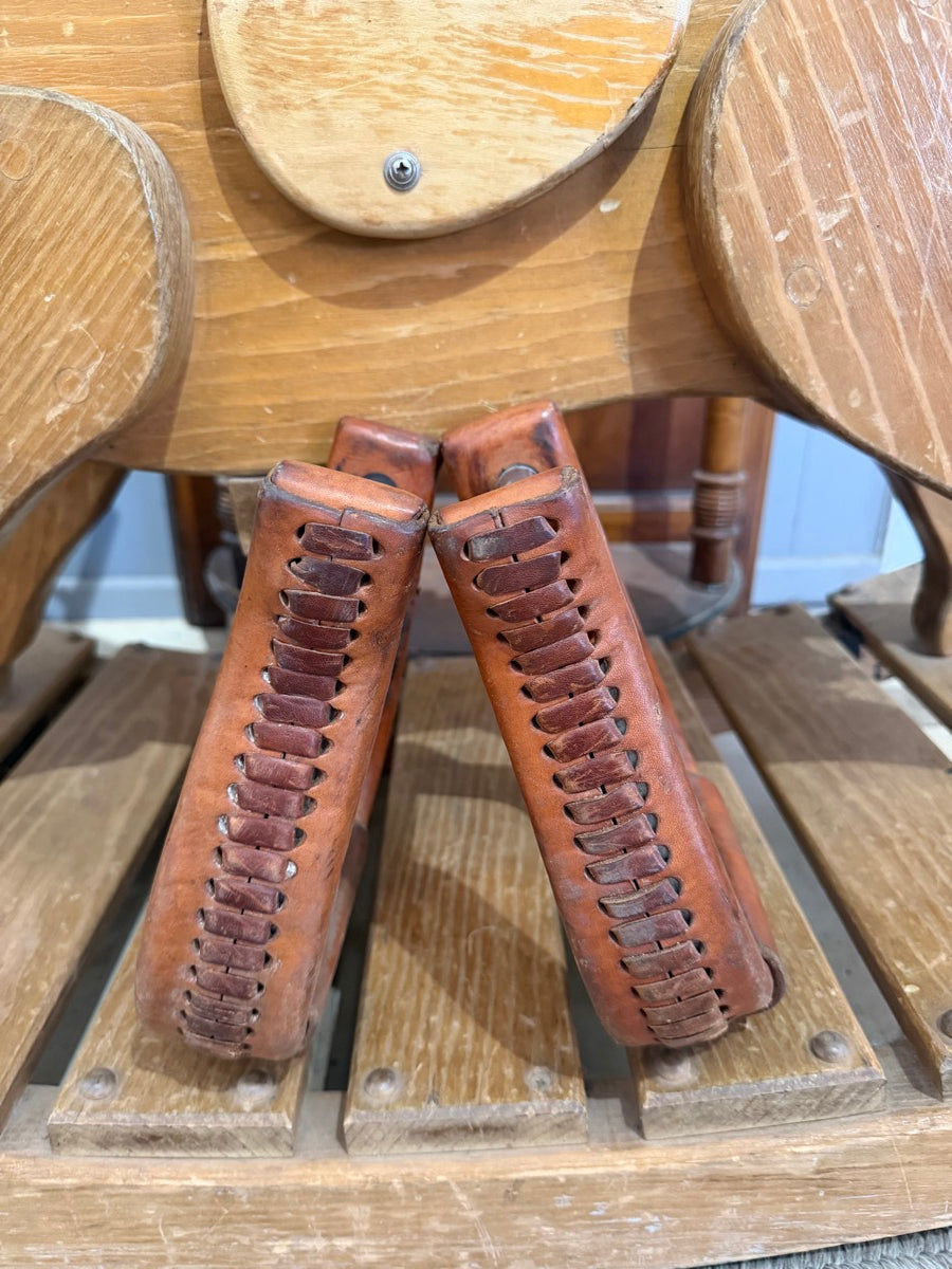 Leather Covered Bell Stirrups 3" Neck      STR1128