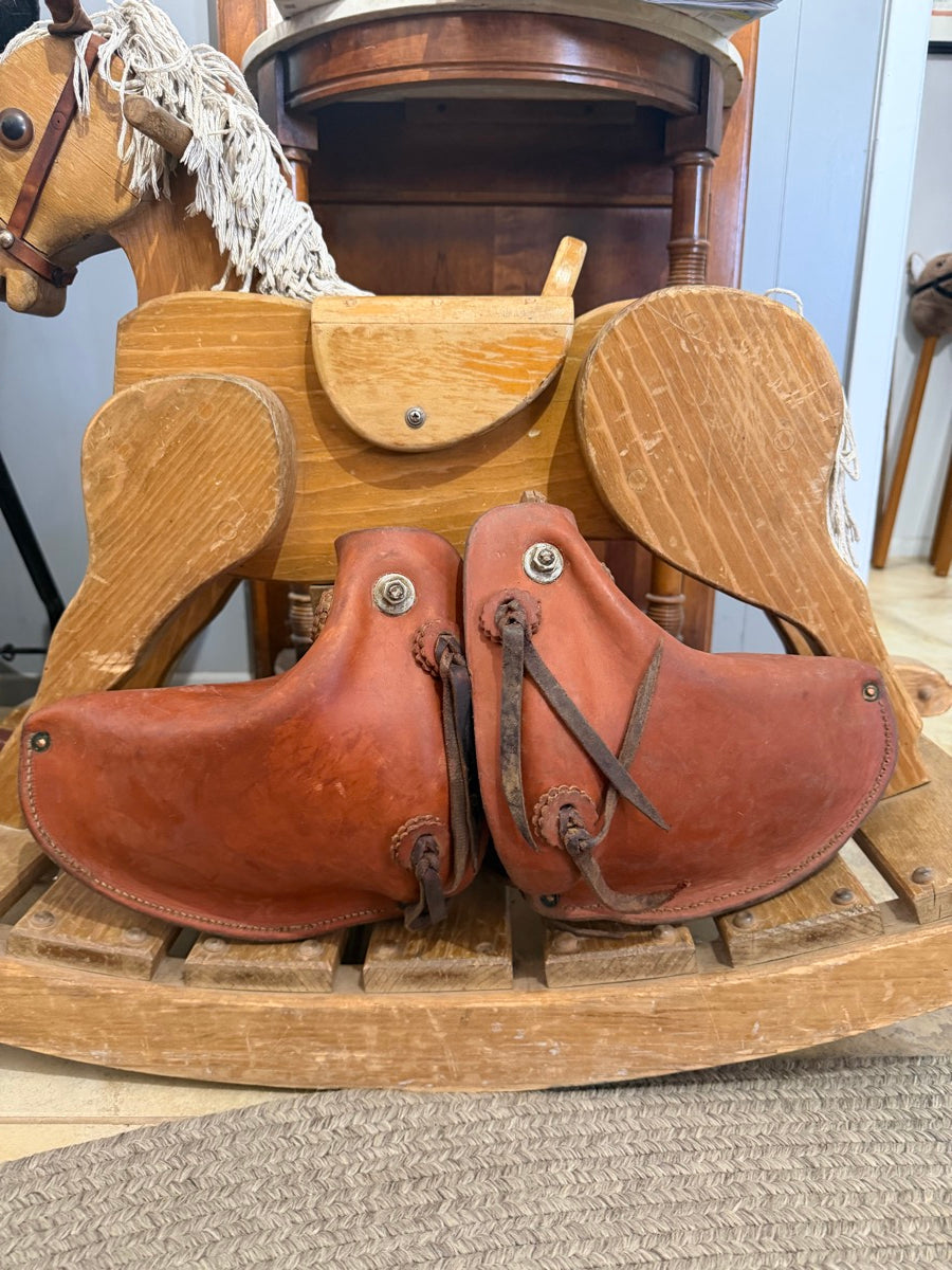 Leather Tapaderos Light Visalia Style Stirrups       STR1129
