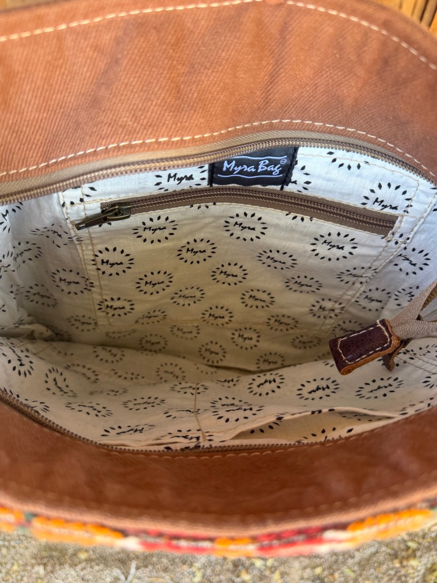Myra Barley Brown Shoulder Bag Purse Handbag    PR1111