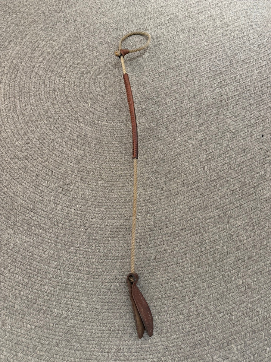 Leather Wrapped Rope Riding Crop           OVR1113