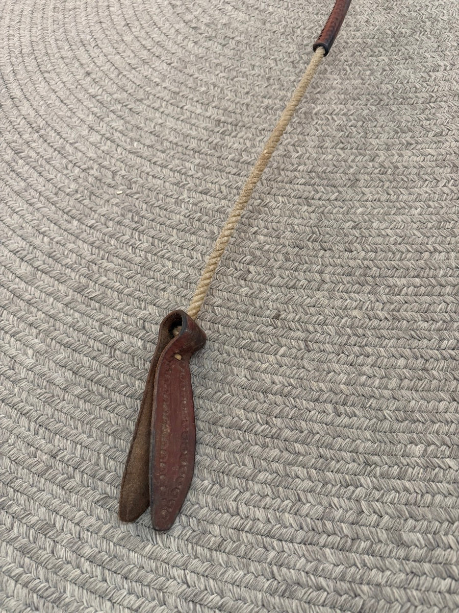 Leather Wrapped Rope Riding Crop           OVR1113