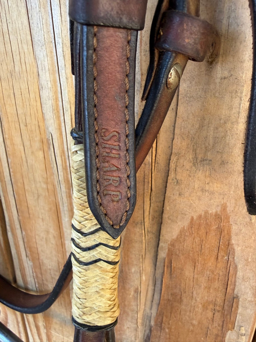 Leather Rawhide Futurity Browband Headstall     HS1239