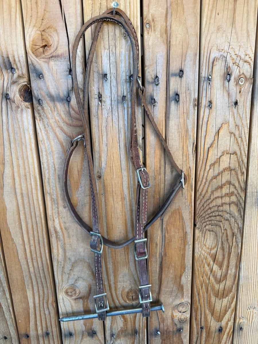 Split Ear Leather Headstall with Throat Latch     HS1243