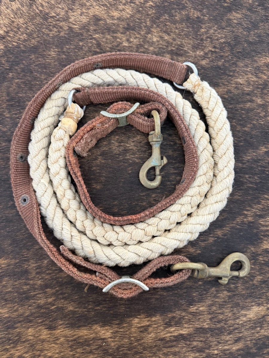 7 ft. Braided Cotton Roping Reins     RN1220