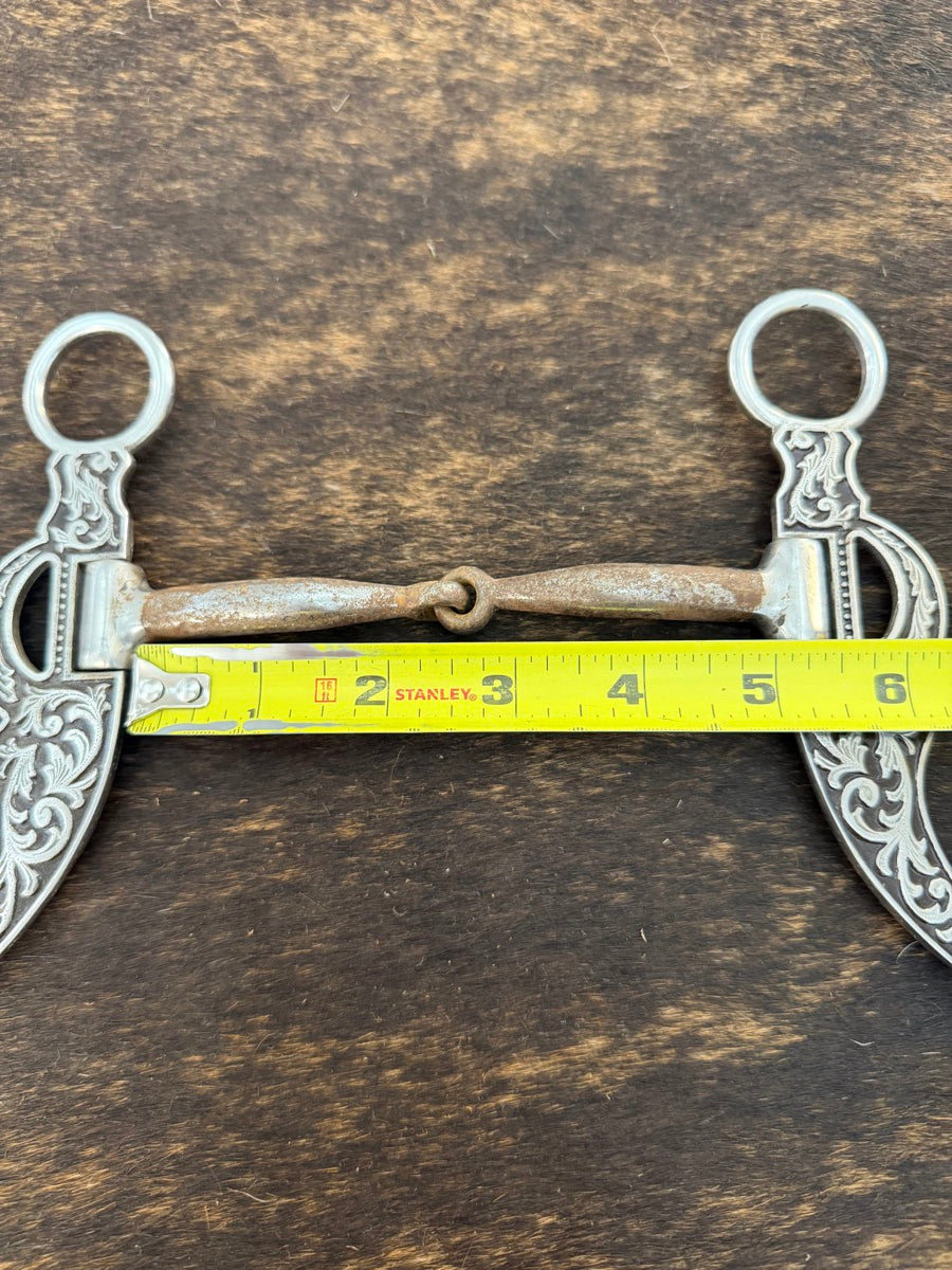 Sweet Iron Snaffle Ornate Western Bit        B1319