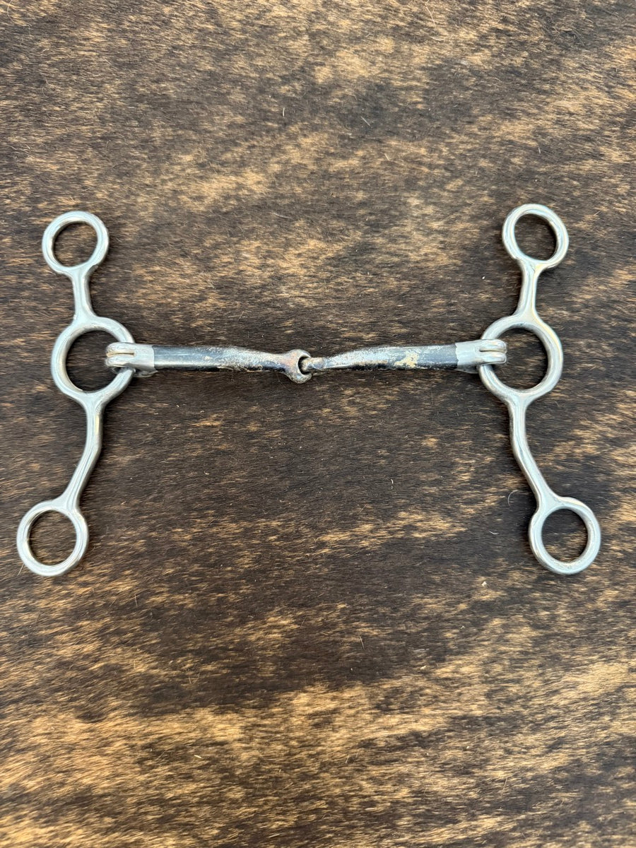 Jr Cowhorse Shank Sweet Iron Snaffle Horse Bit 5.5 inch Mouth      B1322