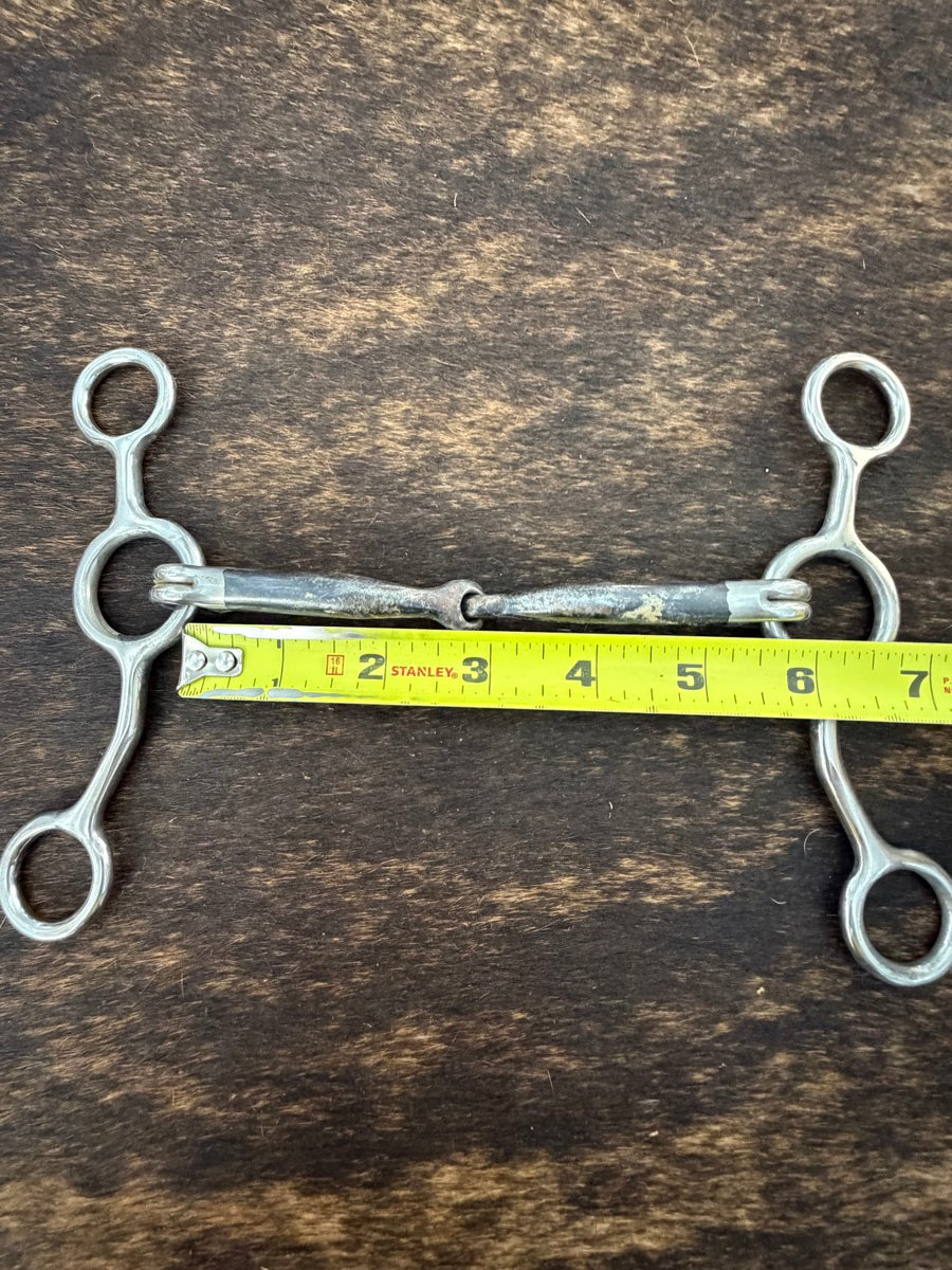 Jr Cowhorse Shank Sweet Iron Snaffle Horse Bit 5.5 inch Mouth      B1322