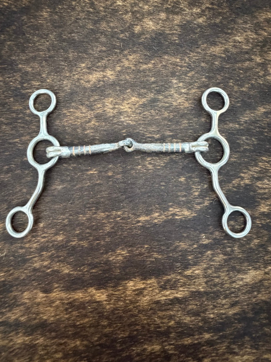 Jr Cowhorse Shank Sweet Iron Snaffle Horse Bit 5.5 inch Mouth      B1322