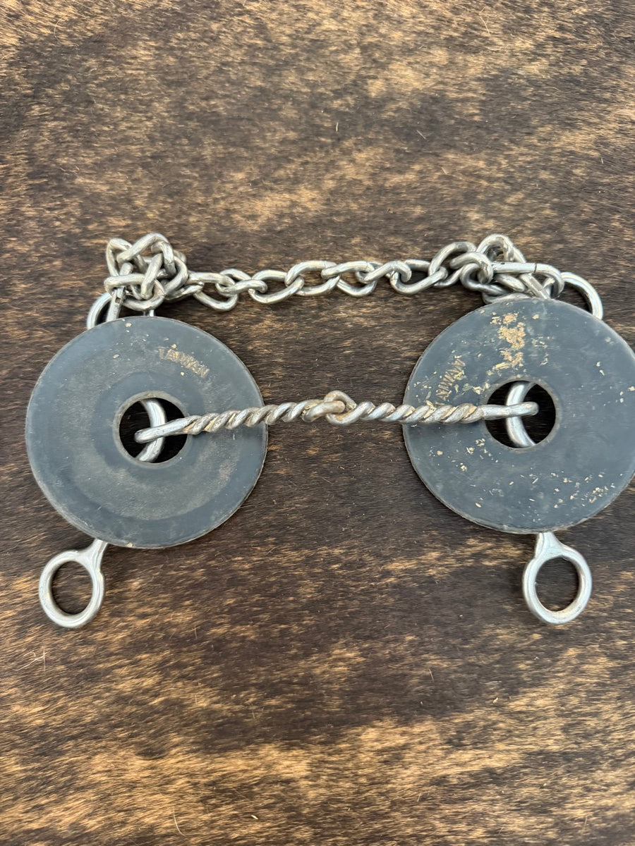 Jr Cowhorse Shank Sweet Iron Twisted Wire Snaffle Horse Bit 5 inch Mouth      B1323