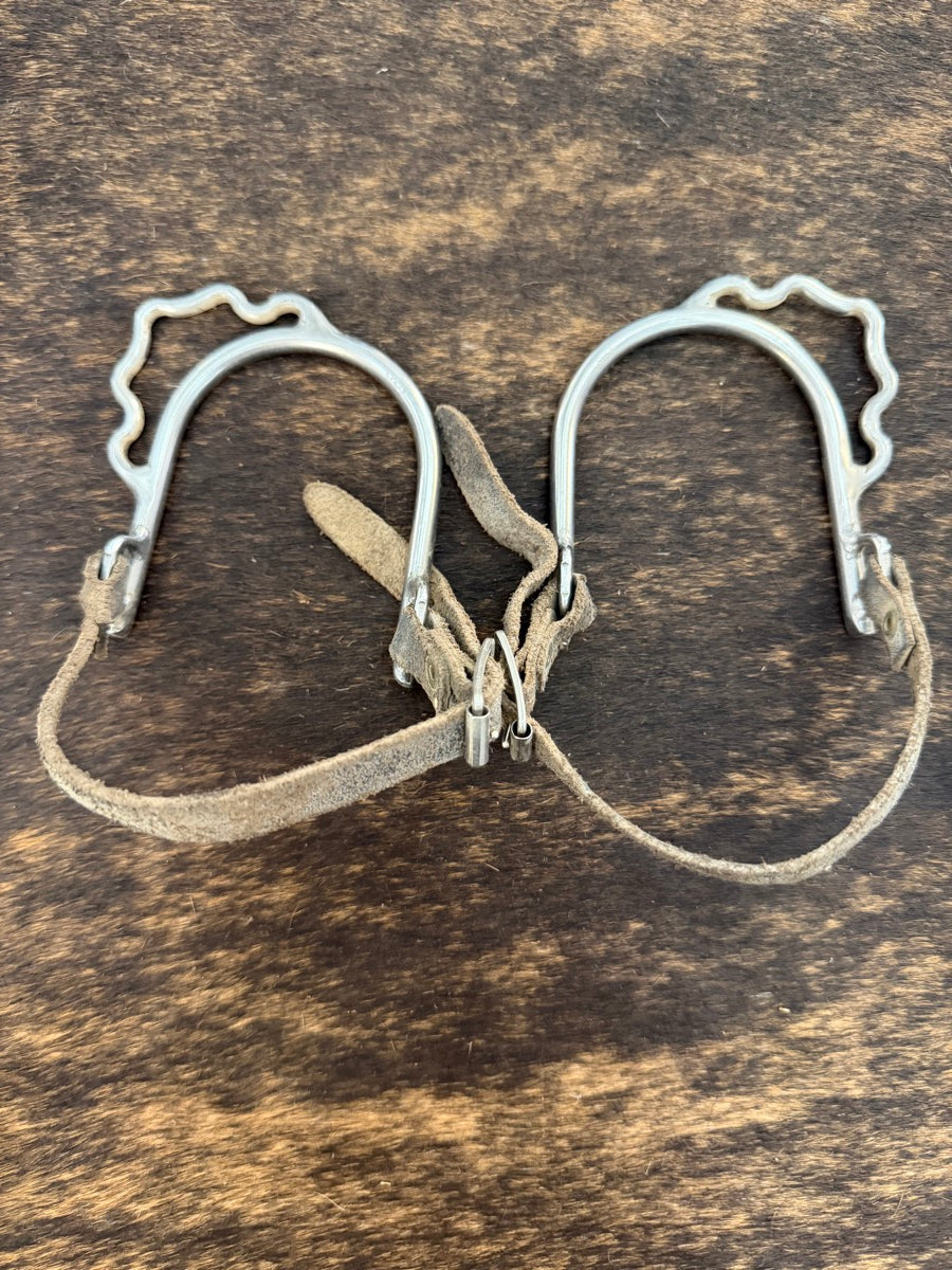 Reinsman Barrel Winder Spurs with Leather Spur Straps    SPR1147
