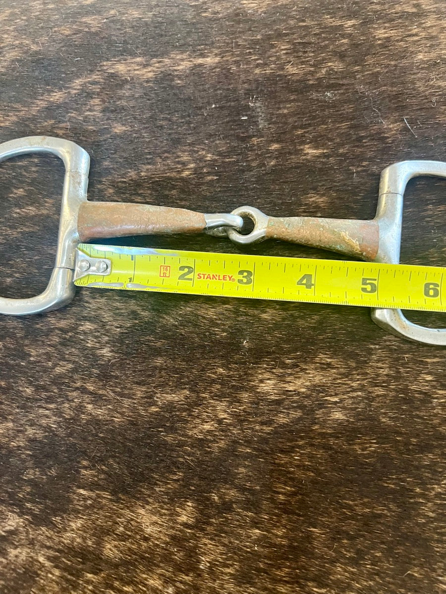 Dee Ring Snaffle Horse Bit with Copper Mouth     B1155