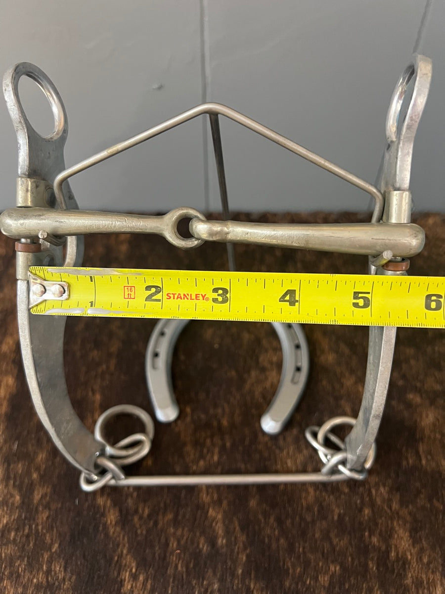Vintage Mike Quick Aluminum Shank Western Loose Jaw Smooth Snaffle Bit     B1163