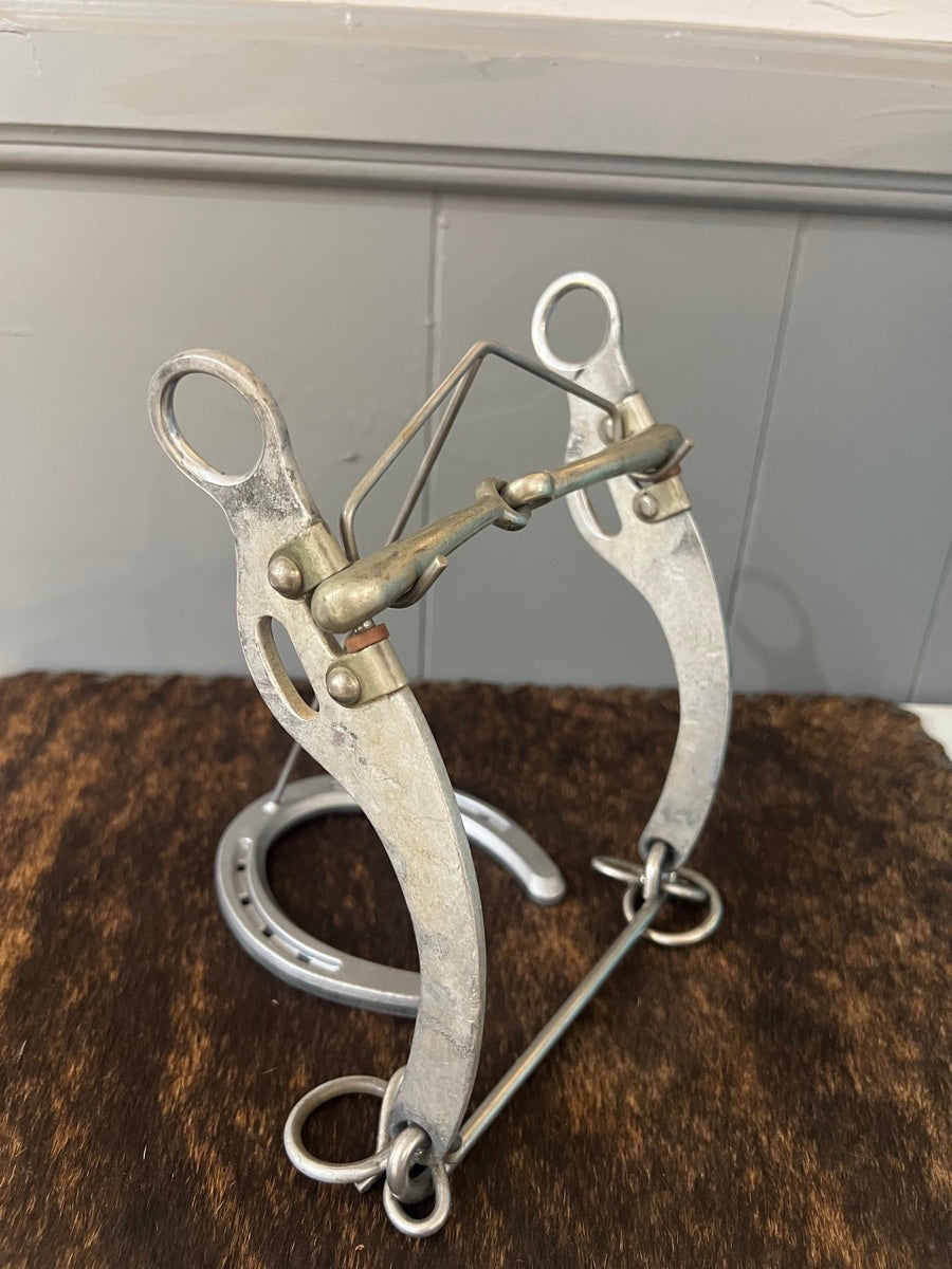 Vintage Mike Quick Aluminum Shank Western Loose Jaw Smooth Snaffle Bit     B1163
