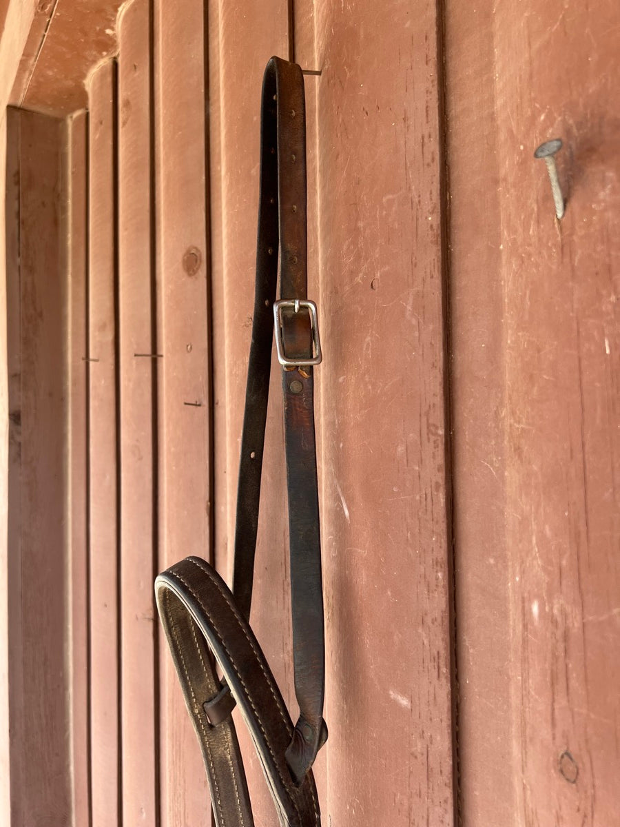 Leather Noseband and Biothane Tie Down Strap    TD1127