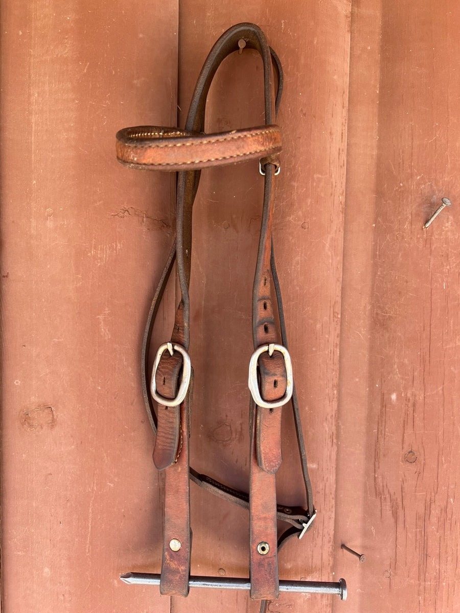 1" Heavy Oil Leather Browband Headstall    HS1140