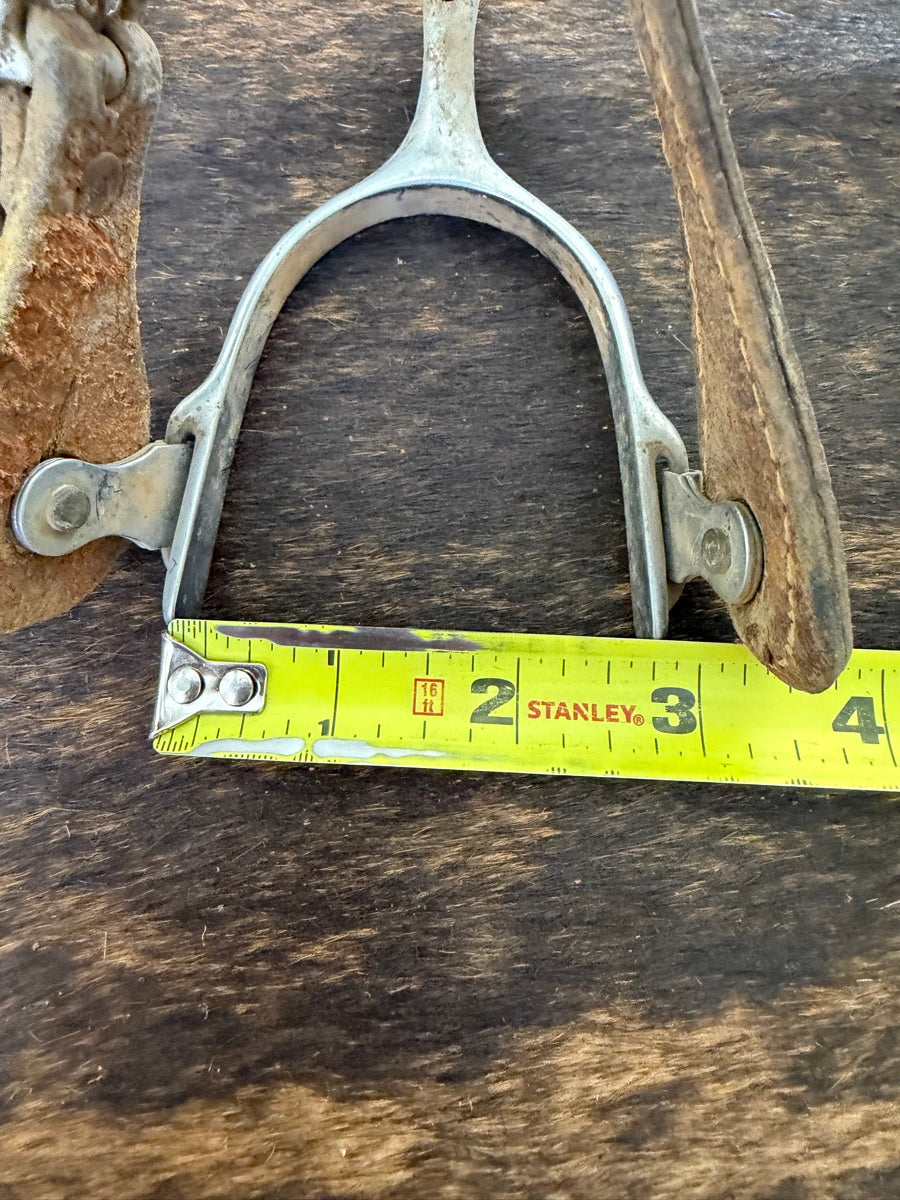 Vintage Roy Robinson Western Spurs with Leather Spur Straps   SPR1150