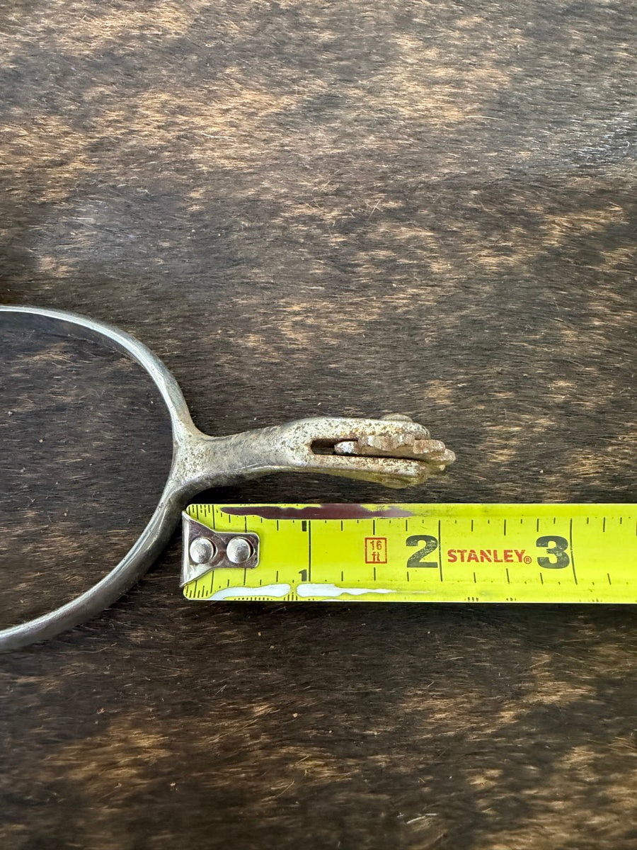 Western Stainless Steel Spurs with Leather Spur Straps   SPR1152